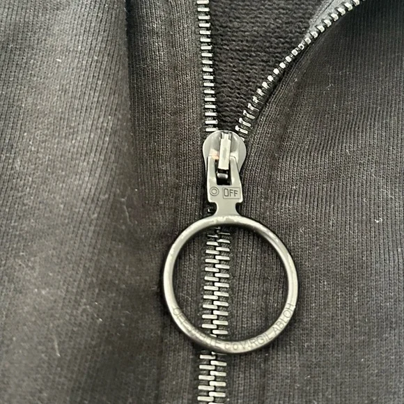 AUTHENTIC MEN’S OFF-WHITE ZIP UP SWEATSHIRT SIZE M - Picture 6 of 6